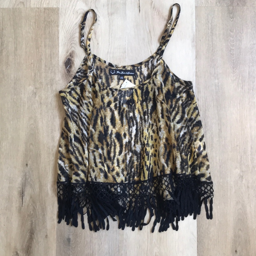 NWT For Love & Lemons Shake It Tank